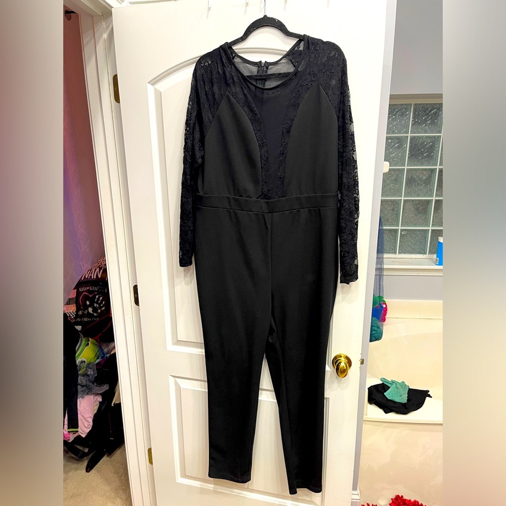 Black & See thru jumpsuit